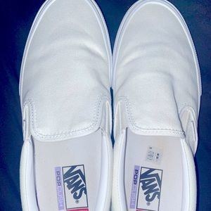 White Slip-on Skateboard Vans